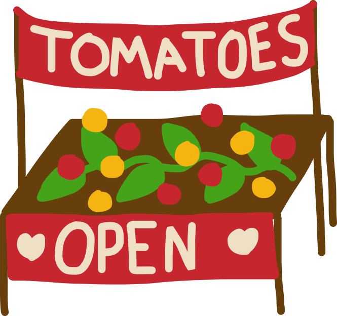 tomato market stall